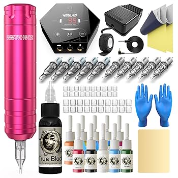 Amazon.com: Tattoo Kit, Wormhole Tattoo Machine Kit Tattoo
